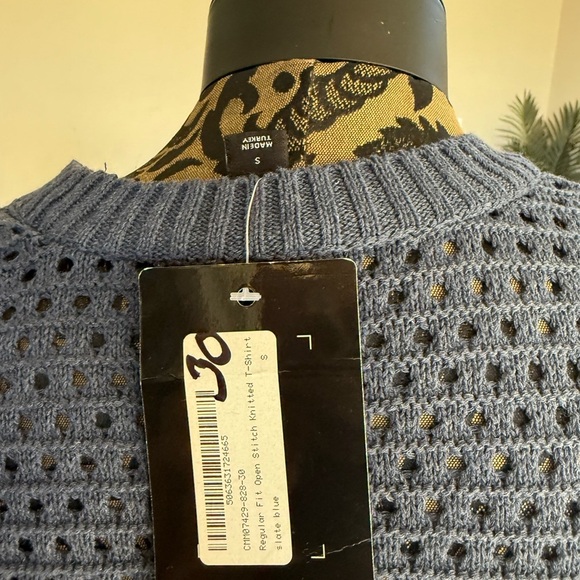 Navy Blue mens Knit Top large nwt - Picture 7 of 9